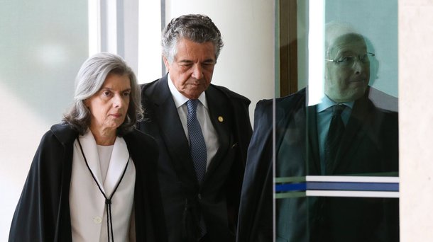 Brasília- DF 01-02-2017 Sessão de abertura dos trabalhos do STF. Cármen Lúcia, Marco Aurélio Mello