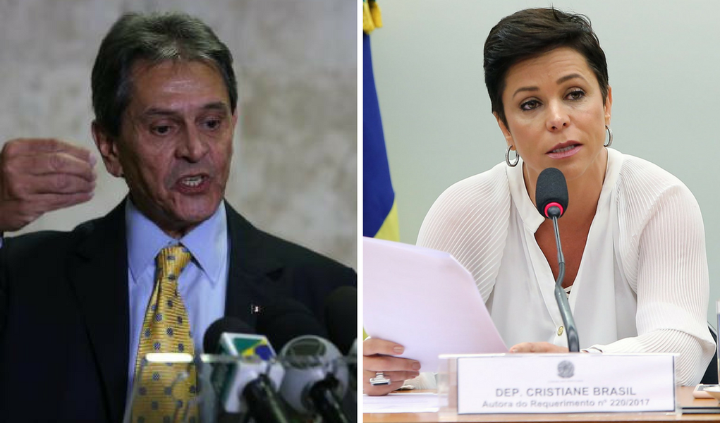 Roberto Jefferson e Cristiane Brasil