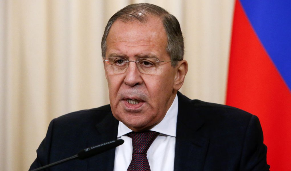Ministro de Relações Exteriores da Rússia, Sergei Lavrov, durante coletiva de imprensa em Moscou 24/11/2017 REUTERS/Sergei Karpukhin