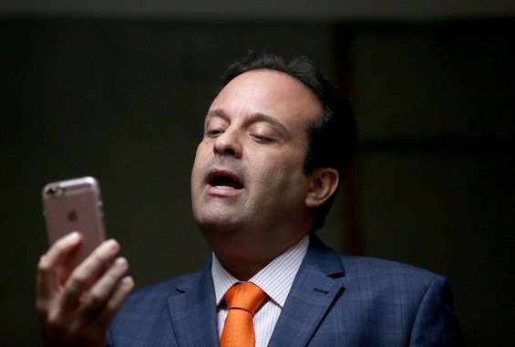 Brasília - Líder do Governo André Moura (PSC-SE), no plenário da Câmara dos Deputados (Wilson Dias/Agência Brasil)
