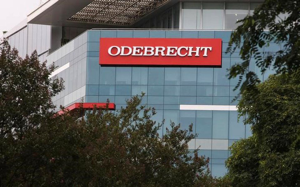 Logo da construtora brasileira Odebrecht em Lima, no Peru 24/01/2017 REUTERS/Guadalupe Pardo