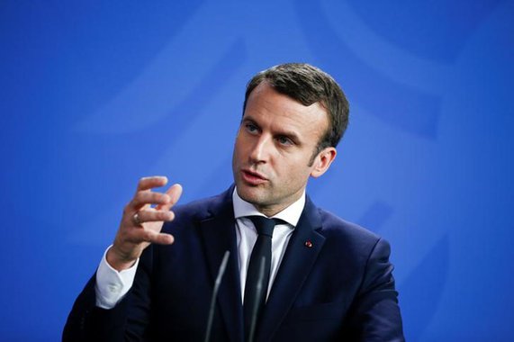 Presidente da França, Emmanuel Macron, durante coletiva de imprensa em Berlim, na Alemanha. 15/05/2017 REUTERS/Fabrizio Bensch