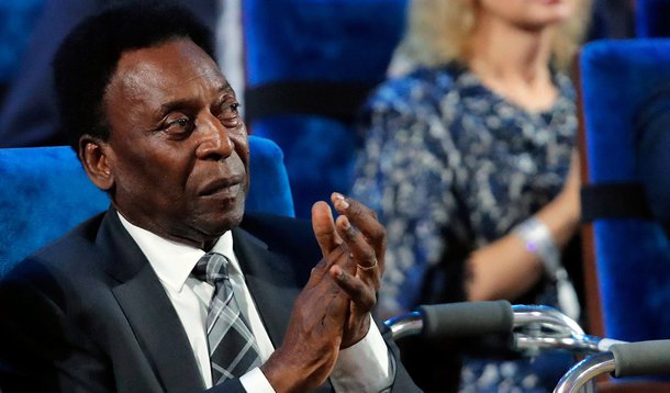 Soccer Football - 2018 FIFA World Cup Draw - State Kremlin Palace, Moscow, Russia - December 1, 2017 Pele during the draw REUTERS/Maxim Shemetov