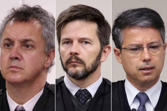 Desembargadores Gebran, Paulsen e Santos Laus - da esquerda para direita