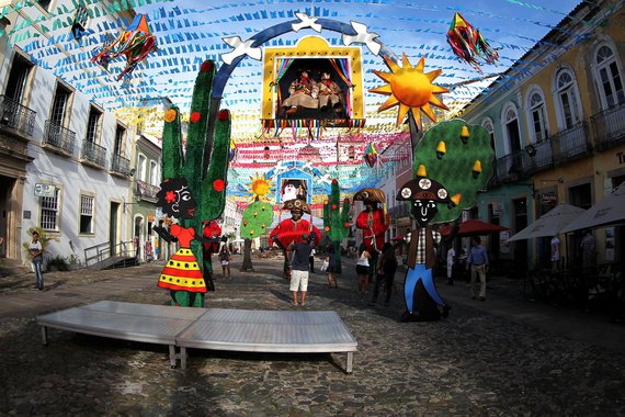 Decoração de São João no Pelourinho