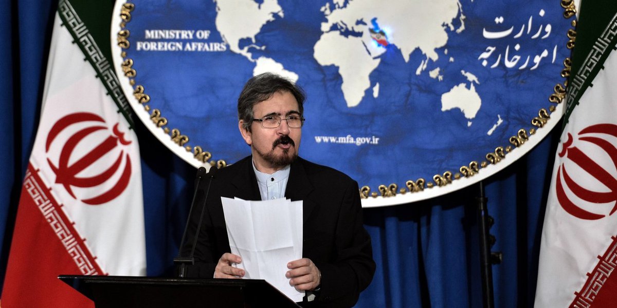TEHRAN, IRAN - AUGUST 22: Iran's Foreign Ministry Spokesman Bahram Ghasemi delivers a speech during a press conference at Foreign Ministry building in Tehran, Iran on August 22, 2016. (Photo by Fatemeh Bahrami/Anadolu Agency/Getty Images)