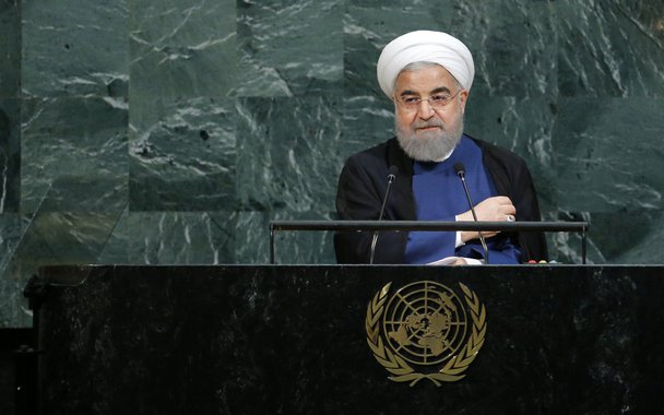 Presidente do Irã, Hassan Rouhani, discursa para a Assembleia-Geral da Organização das Nações Unidas 20/09/2017 REUTERS/Eduardo Munoz