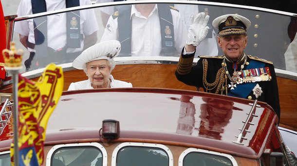 Rainha Elizabeth e príncipe Philip, da Inglaterra