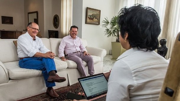 O Governador do Estado de São Paulo Dr. Geraldo Alckmin, participou do "Papo 