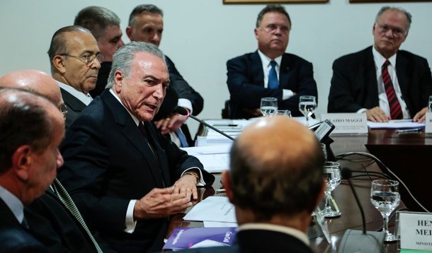 20/03/2017- Brasília- DF, Brasil- Reunião com Ministros sobre Reforma da Previdência Foto: Marcos Corrêa / PR