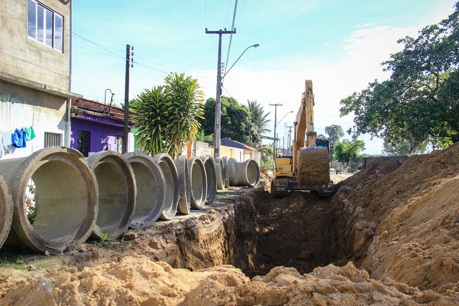 Obra de drenagem - Paulo Bandeira e Vila Olímpica Foto: Pei Fon/ Secom Maceió