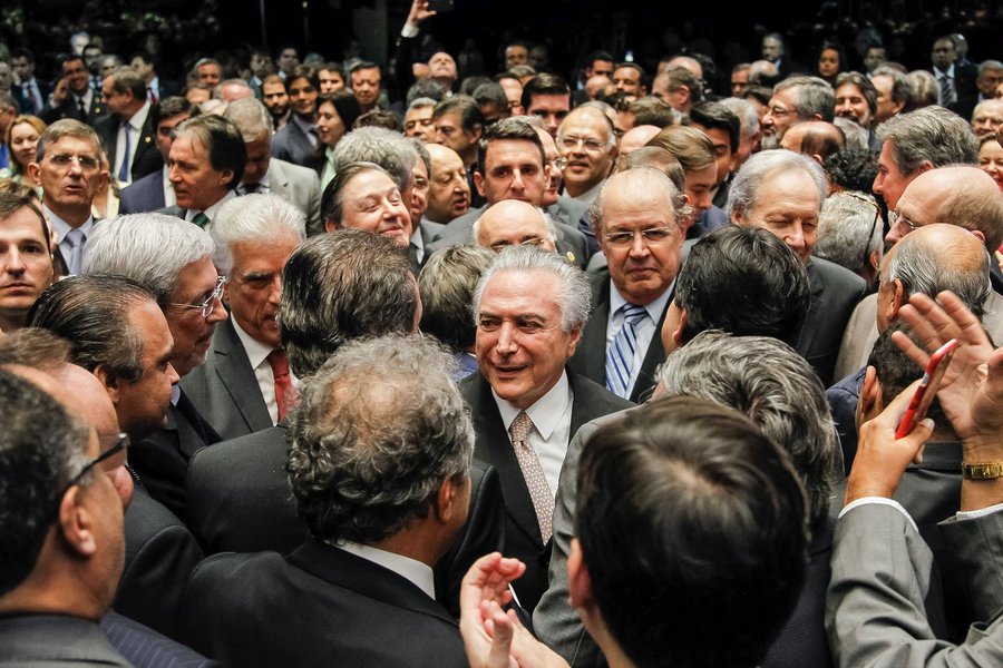 Brasília - DF, 31/08/2016. Michel Temer durante posse como Presidente da República no Senado Federal. Foto: Beto Barata/PR