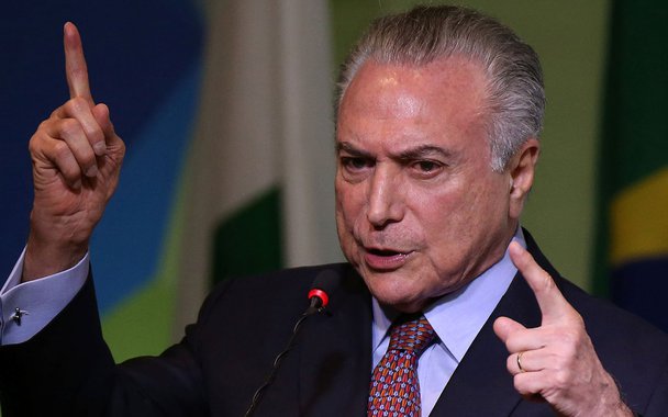 Presidente Michel Temer durante conferência em Brasília 22/08/2017 REUTERS/Adriano Machado