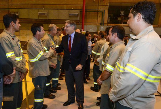 Governador, Fernando Pimentel visita a Usina Hidrelétrica de Miranda no Triângulo Mineiro. Data: 18-08-2017 Local: Indianópolis-MG Crédito Gil Leonardi/Imprensa MG