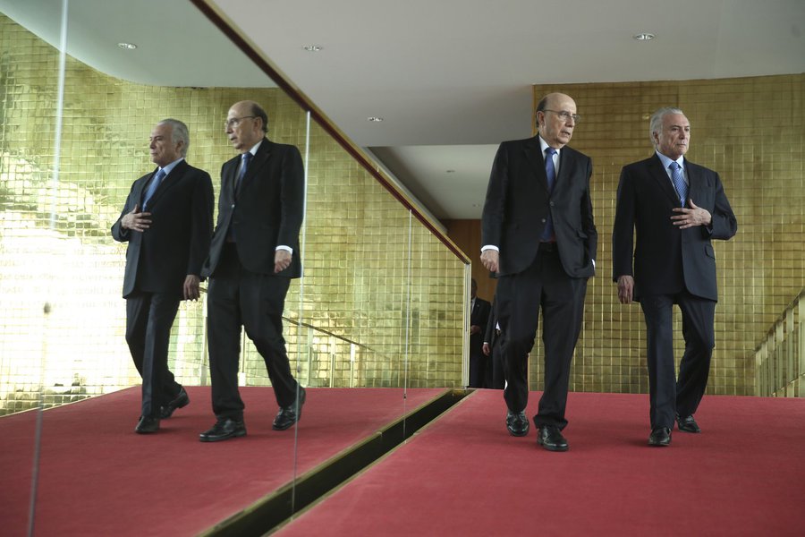 Henrique Meirelles e Michel Temer 