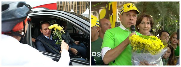 João Doria, flores, protesto, ciclistas .2