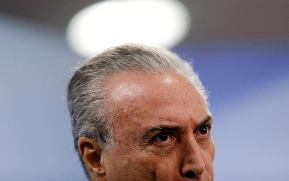 Presidente Michel Temer fala no Palácio do Planalto, em Brasília. 20/05/2017 REUTERS/Ueslei Marcelino