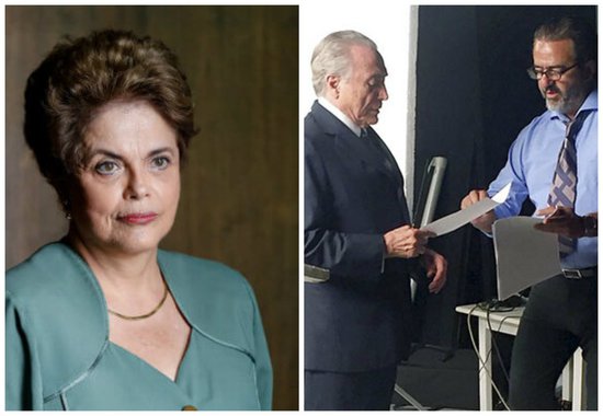 Dilma e Temer e Elsinho