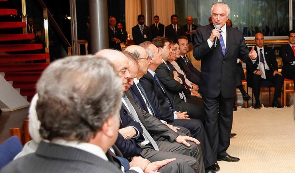 Presidente Michel Temer durante reunião com ministros e líderes da base aliada na câmara dos deputados no Palácio do Alvorada (Brasília - DF 27/09/2016) Foto: Carolina Antunes/PR