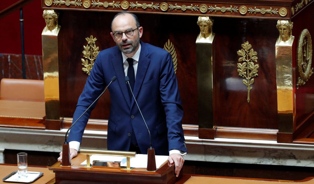 French Prime Minister Edouard Philippe delivers a speech on the government general policies plans at the National Assembly in Paris, France, July 4, 2017. REUTERS/Philippe Wojazer