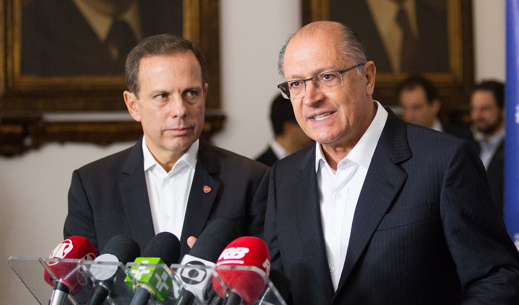 O Governador Geraldo Alckmin junto ao Prefeito João DóriaDiogo Moreira