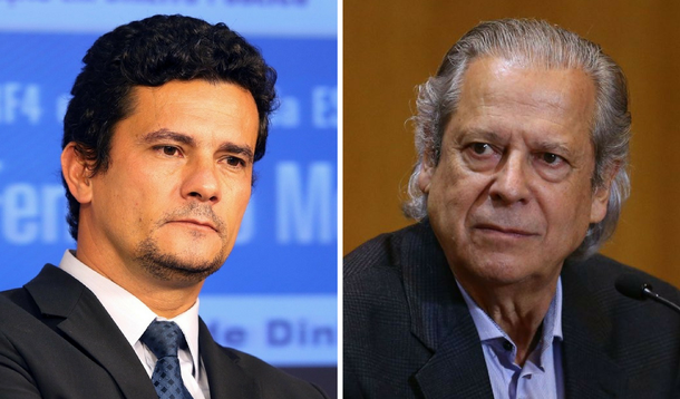 José Dirceu e Sergio Moro