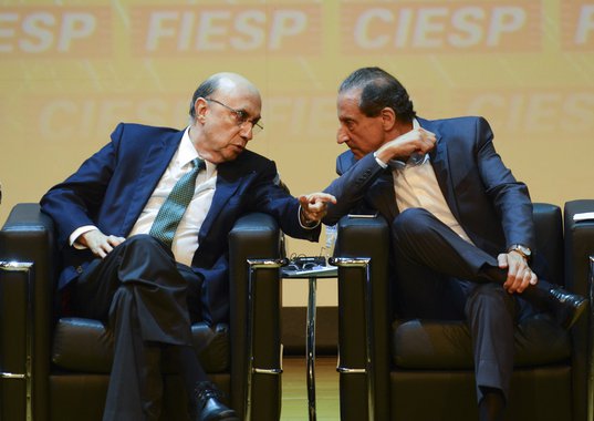 São Paulo - O ministro da Fazenda, Henrique Meirelles e o presidente da Fiesp, Paulo Skaf, participam do 12° ConstruBusiness - Congresso Brasileiro da Construção, na FIESP - Federação das Indústrias do Estado de São Paulo (Rovena Rosa/Agência Brasil)