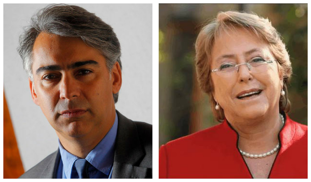 Marco Enríquez-Ominami e Michelle Bachelet