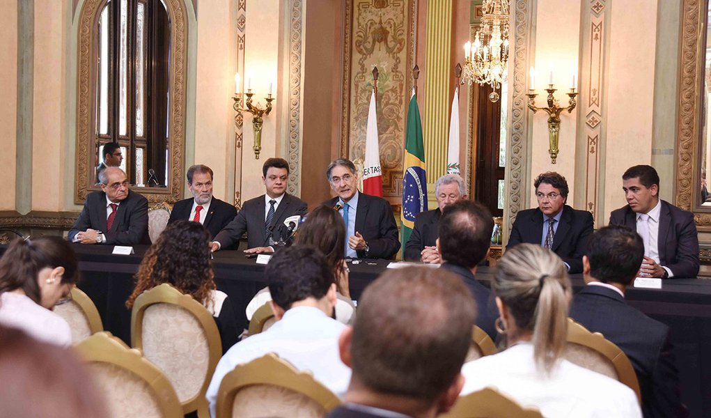 Governador Fernando Pimentel fala sobre o fundo de investimento. 30-03-2017- Palácio da liberdade. Foto: Manoel Marques/imprensa-MG