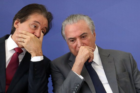 Michel Temer + presidente do Senado, Eunício Oliveira (PMDB-CE)