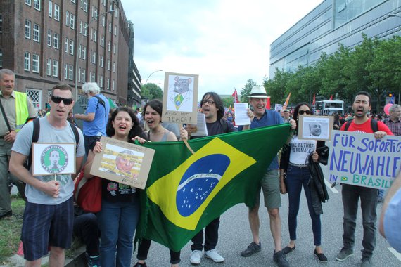 protesto contra temer em hamburgo