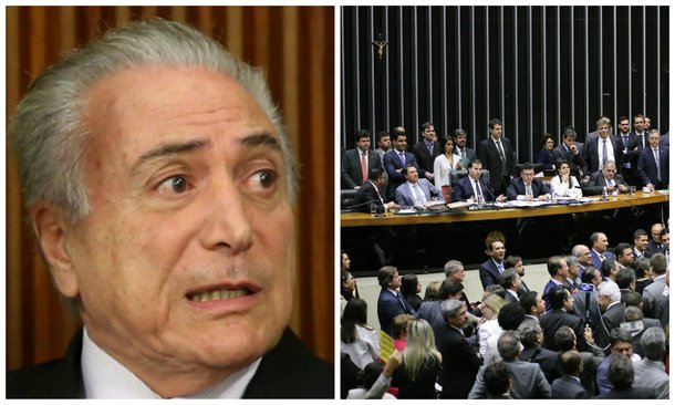 Michel Temer e plenário da Câmara dos Deputados