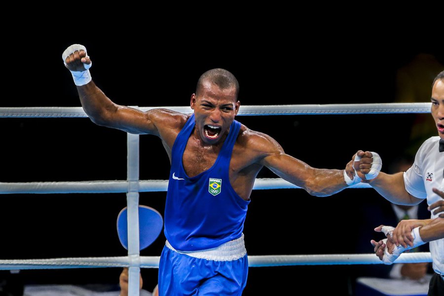14/08/2016- Rio de Janeiro- RJ, Brasil- Jogos Olímpicos Rio 2016: peso ligeiro (60kg)- Brasileiro Robson Conceição vence e disputará o ouro no boxe. Foto: Brasil2016/ ME