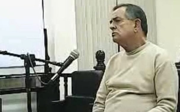 LAVA1 - CIDADES - Tenente-coronel Jos� Afonso Adriano da Silva presta depoimento no Tribunal de Justi�a Militar em maio deste ano no processo que investiga desvios na Pol�cia Militar de S�o Paulo. Foto: TRIBUNAL DE JUSTICA MILITAR