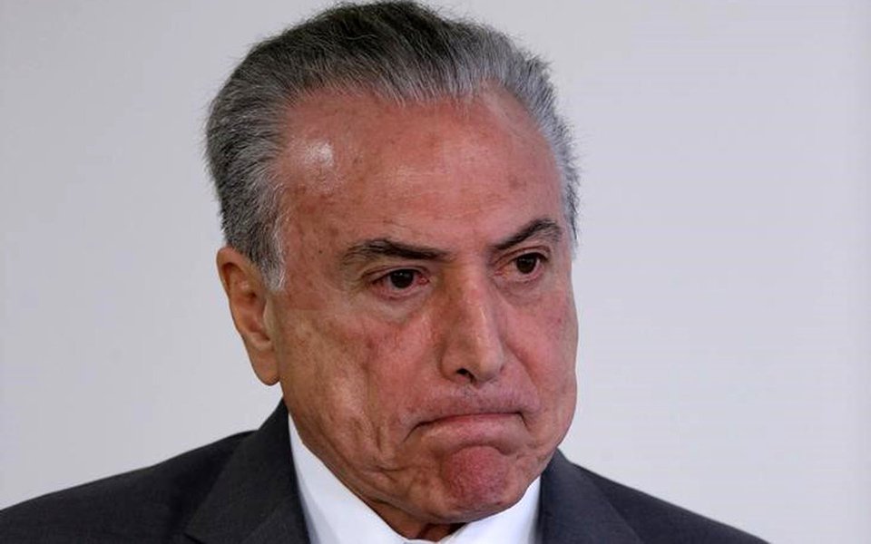 Temer durante cerimônia no Palácio do Planalto 12/4/2017 REUTERS/Ueslei Marcelino