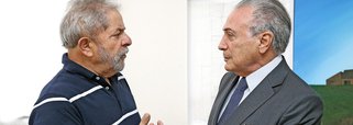 Encontro do ex-presidente do Brasil ,Luis Ignacio Lula da Silva com o vice-presidente do Brasil, Michel Temer