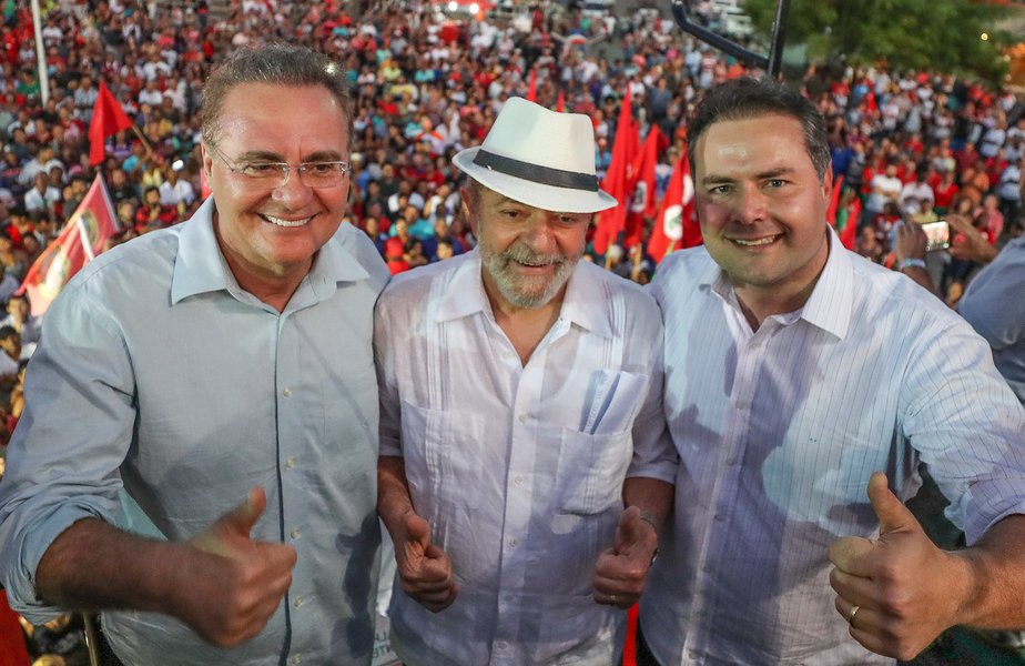 Ex pres Lula ao lado do senador Renan Calheiros (PMDB-AL) e do governador Renan Filho. Foto Ricardo Stuckert