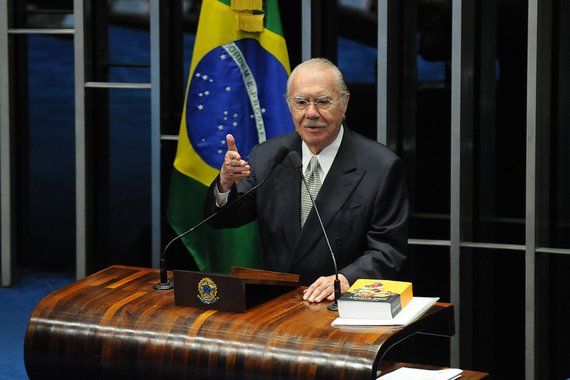 Brasília- DF- Brasil- 18/12/2014- O senador José Sarney faz pronunciamento onde se despede dos seus pares no Senado. (Fabio Rodrigues Pozzebom/Agência Brasil)