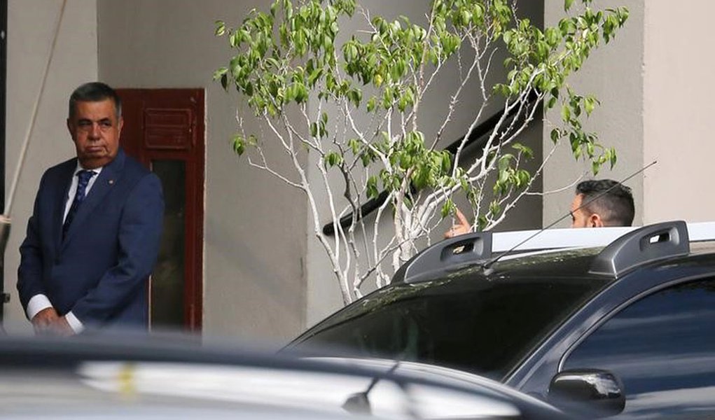 Presidente da Assembleia Legislativa do Estado do Rio de Janeiro (Alerj), Jorge Picciani, na sede da Polícia Federal, no Rio de Janeiro 29/03/2017 REUTERS/Sergio Moraes