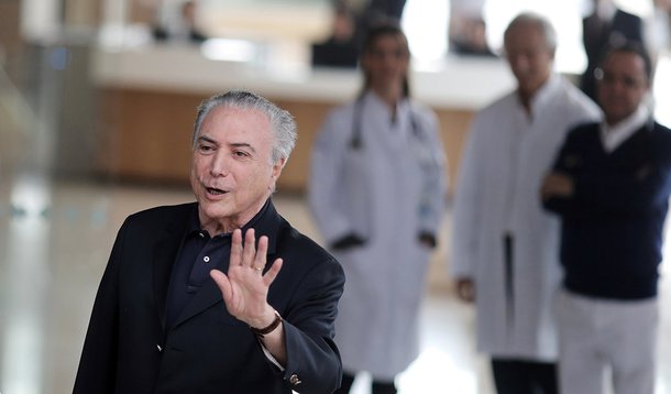 Presidente Michel Temer deixa hospital em São Paulo 30/10/2017 REUTERS/Nacho Doce