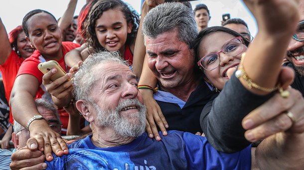 Recepção da caravana na cidade de Inhuma. Fotos Ricardo Stuckert