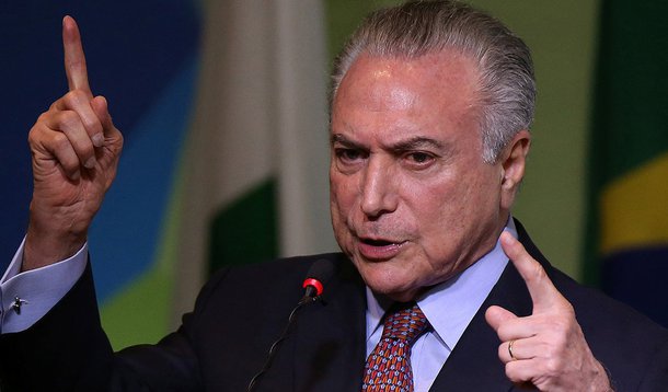 Temer faz discurso em Brasília 22/8/2017 REUTERS/Adriano Machado