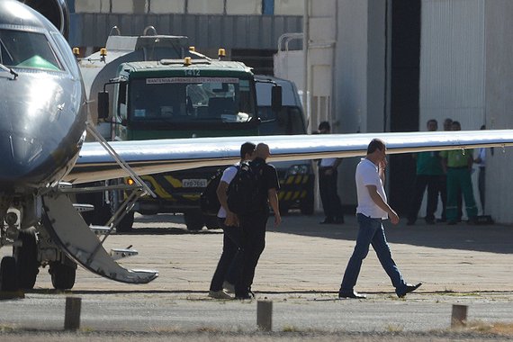 Brasília – O executivo do grupo J&amp;F, Joesley Batista, desembarca em Brasília onde vai ficar preso na Polícia Federal (Valter Campanto/Agência Brasil)