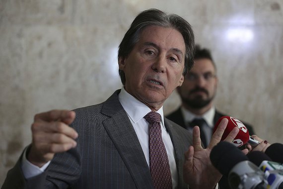 Brasília - Entrevista coletiva com o presidente do Senado, Eunício Oliveira, que fala sobre a medida provisória da reforma trabalhista (Valter Campanato/Agência Brasil)