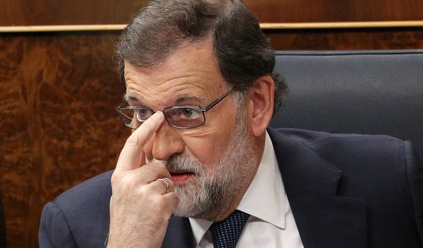 Rajoy, durante sessão do Parlamento 11/10/2017 REUTERS/Sergio Perez