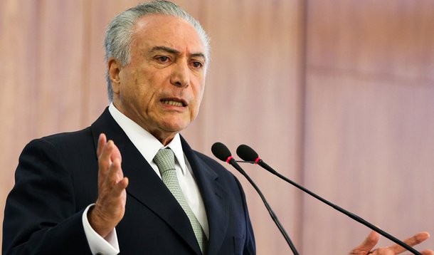 Brasília - O Presidente interino Michel Temer faz pronunciamento no Palácio do Planalto ( Marcelo Camargo/Agência Brasil)