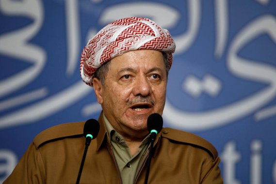 FILE PHOTO: Iraqi Kurdish regional President Massoud Barzani speaks during news conference with Ammar al-Hakim, leader of the Islamic Supreme Council of Iraq (ISCI), in Baghdad, Iraq, September 29, 2016. REUTERS/Khalid al Mousily/File Photo