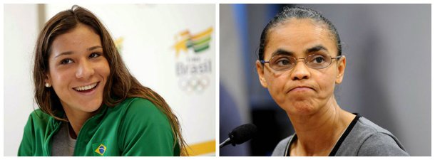 Nadadora Joanna Maranhão e ex-senadora Marina Silva .2