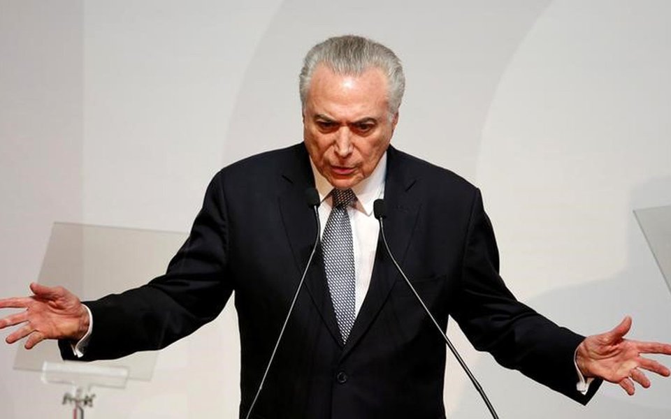 Presidente Michel Temer, durante evento em São Paulo 16/08/2017 REUTERS/Leonardo Benassatto