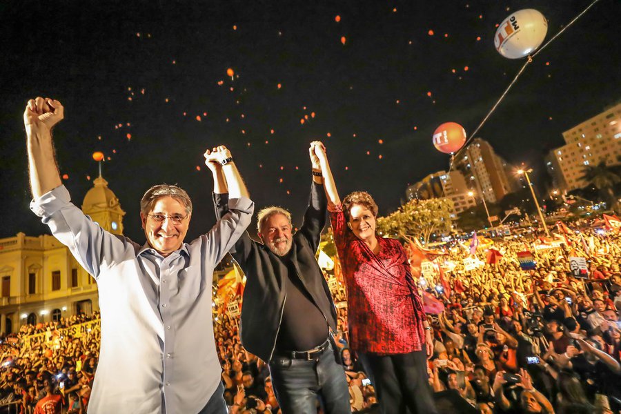 Ato de encerramento da Caravana Lula por Minas Gerais na Praça da Estação, no Centro de Belo Horizonte. Foto: Ricardo StuckertBelo Horizonte (MG), 30/10/2017.